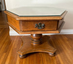 Ethan Allen Hexagonal Pedestal Accent End Table