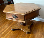 Ethan Allen Hexagonal Pedestal Accent End Table
