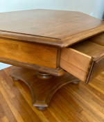 Ethan Allen Hexagonal Pedestal Accent End Table