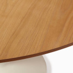 60" Round Dining Table, Natural Oak