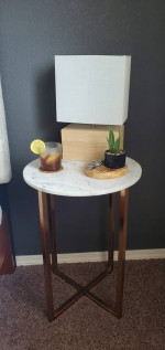 Modern Faux Marble side table