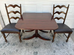 Mahogany Drop Leaf Dining Table/Chairs