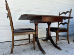 Mahogany Drop Leaf Dining Table/Chairs