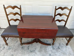 Mahogany Drop Leaf Dining Table/Chairs