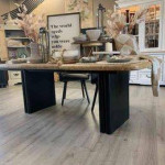 Black and Natural Dining Table (V)