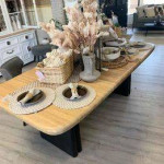 Black and Natural Dining Table (V)