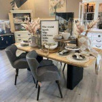 Black and Natural Dining Table (V)