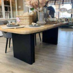 Black and Natural Dining Table (V)