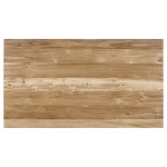 ~Natural Wood Dining Table with Coastal Grey Accents and Padded Chairs