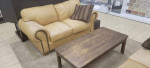 2 Leather LOVESEATS AND TABLE CHEAP
