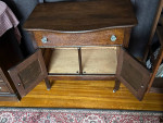 Antique Washstand / Side Table on Wheels