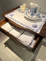 Antique Washstand / Side Table on Wheels