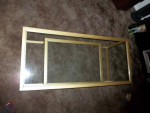 Coffee Table,glass top+lower shelf,metal frame!excellent condition!
