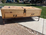 DIY Rustic Wood Iron Coffee Table Lift Top Storage 2 Drawers Spanish