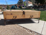 DIY Rustic Wood Iron Coffee Table Lift Top Storage 2 Drawers Spanish