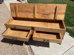 DIY Rustic Wood Iron Coffee Table Lift Top Storage 2 Drawers Spanish