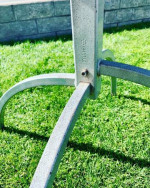 Mid Century  Modern Emu Italy Metal Folding Flip Table Patio Furniture