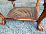 Solid Wood & Leaded Glass End Table