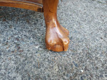 Solid Wood & Leaded Glass End Table