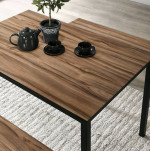 Brand New Space Saving Sturdy Dining Set Table And 2 Benches 3 pc Set