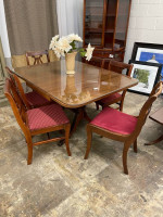Duncan Phyfe Dining Set- 6 Chairs and Drop Down Table