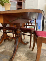 Duncan Phyfe Dining Set- 6 Chairs and Drop Down Table