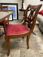Duncan Phyfe Dining Set- 6 Chairs and Drop Down Table