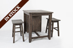 In Stock! Counter Height Dining Set (Table with Storage & 2 Chairs)