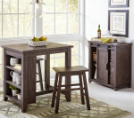 In Stock! Counter Height Dining Set (Table with Storage & 2 Chairs)