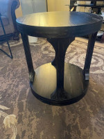 Round End Table-Espresso color