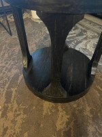 Round End Table-Espresso color