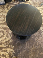 Round End Table-Espresso color