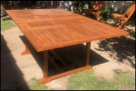 Very Nice 7 Piece Java Teak Extension Table and Chairs