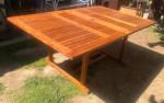Very Nice 7 Piece Java Teak Extension Table and Chairs