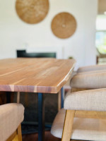 Modern Live Edge Acacia wood dining table