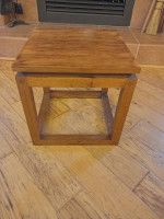 Modern Accent Wood Cube Table