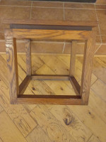 Modern Accent Wood Cube Table