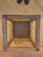 Modern Accent Wood Cube Table