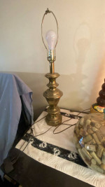 ANTIQUE SOLID BRASS TABLE LAMPS