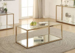 Gold mirrored coffee table