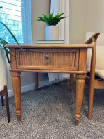 Drexel Heritage Rustic Modern Single Drawer Side Table!