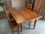 Draw Leaf Table & Four Shaker Ladder Back Chairs
