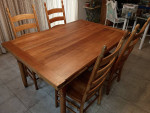 Draw Leaf Table & Four Shaker Ladder Back Chairs