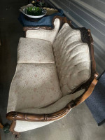 Antique 62 inch victorian style curved sofa