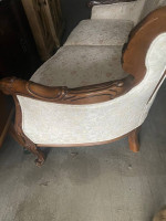 Antique 62 inch victorian style curved sofa