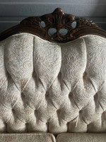 Antique 62 inch victorian style curved sofa