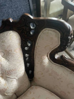 Antique 62 inch victorian style curved sofa
