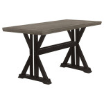Five Piece Trestle Counter Height Table Barn Grey and Black Sand!