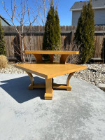 Saltman Art Deco American Blonde Two Tier Square End or Lamp Table!