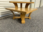 Saltman Art Deco American Blonde Two Tier Square End or Lamp Table!